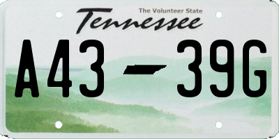 TN license plate A4339G