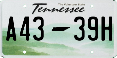 TN license plate A4339H