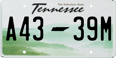 TN license plate A4339M