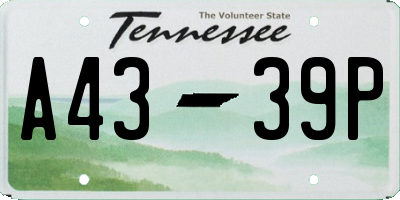 TN license plate A4339P