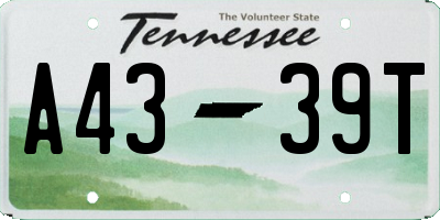 TN license plate A4339T