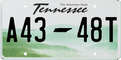 TN license plate A4348T