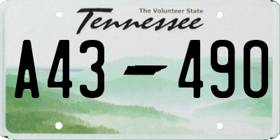 TN license plate A4349O