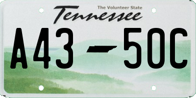 TN license plate A4350C