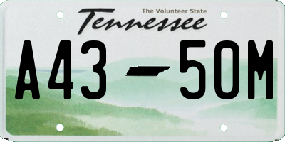 TN license plate A4350M