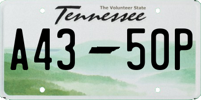 TN license plate A4350P