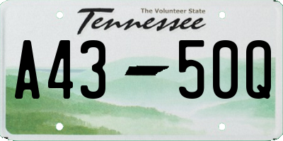 TN license plate A4350Q