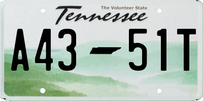 TN license plate A4351T