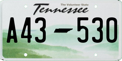 TN license plate A4353O