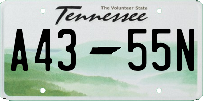TN license plate A4355N