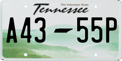 TN license plate A4355P