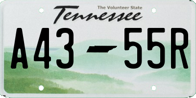 TN license plate A4355R
