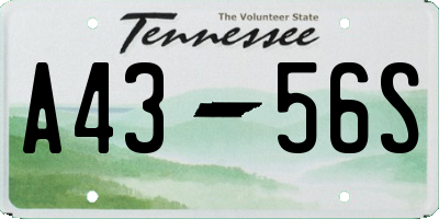 TN license plate A4356S