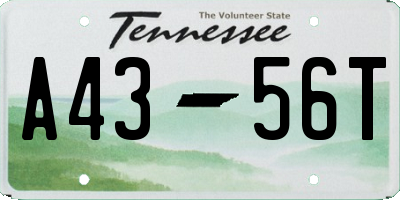TN license plate A4356T