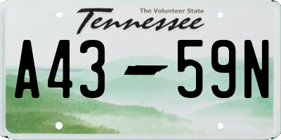 TN license plate A4359N