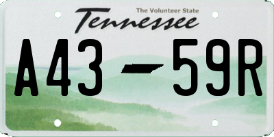 TN license plate A4359R