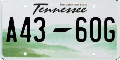 TN license plate A4360G