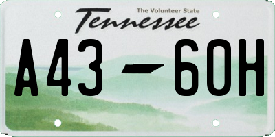 TN license plate A4360H