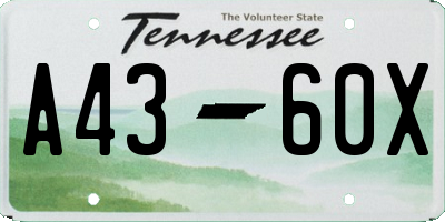 TN license plate A4360X