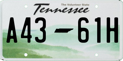 TN license plate A4361H