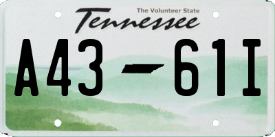 TN license plate A4361I