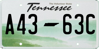 TN license plate A4363C