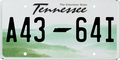 TN license plate A4364I