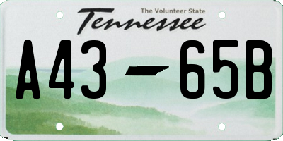 TN license plate A4365B