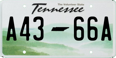 TN license plate A4366A