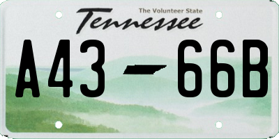 TN license plate A4366B