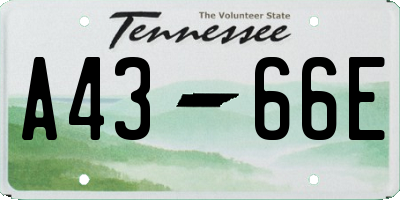 TN license plate A4366E