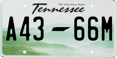TN license plate A4366M