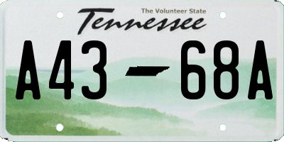 TN license plate A4368A