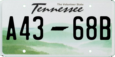 TN license plate A4368B