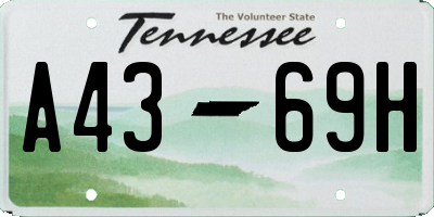 TN license plate A4369H