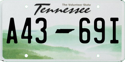 TN license plate A4369I