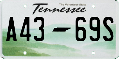 TN license plate A4369S