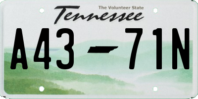 TN license plate A4371N