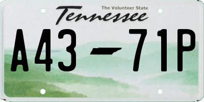 TN license plate A4371P