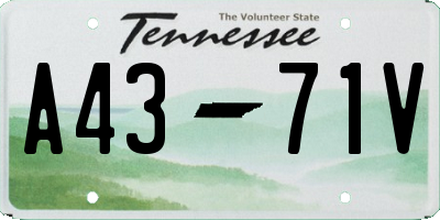 TN license plate A4371V