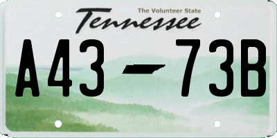 TN license plate A4373B