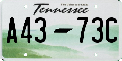 TN license plate A4373C