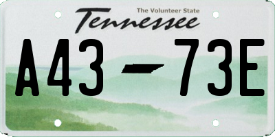 TN license plate A4373E