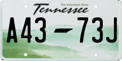 TN license plate A4373J