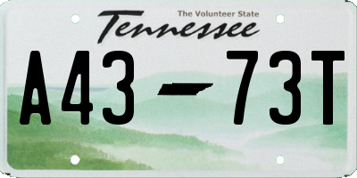 TN license plate A4373T