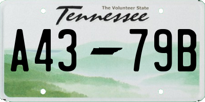 TN license plate A4379B