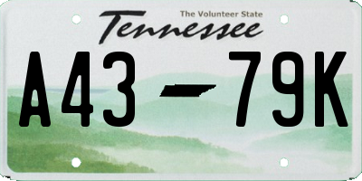 TN license plate A4379K