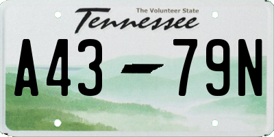 TN license plate A4379N