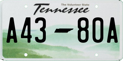 TN license plate A4380A
