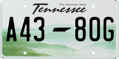 TN license plate A4380G